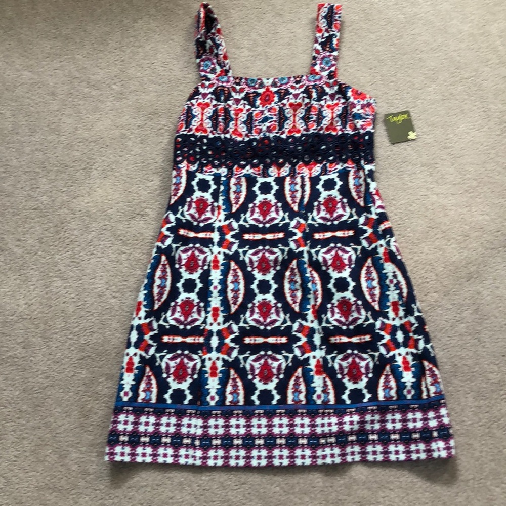 Taylor patterned tank dress